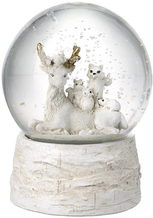 Reindeer and Friends Snow Globe, 13.5cm