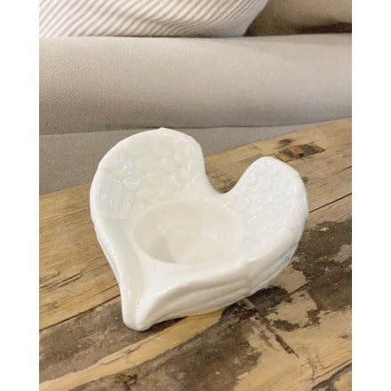 ANGEL WING T-LIGHT HOLDER, 9CM