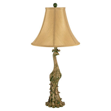 Peacock Bronze Table Lamp