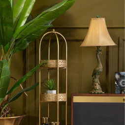 Peacock Bronze Table Lamp