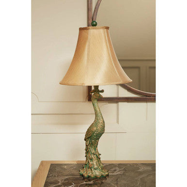 Peacock Bronze Table Lamp