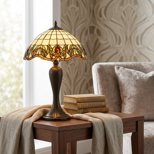 Wisteria Tiffany Umbrella Shade Table Lamp