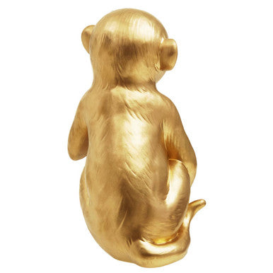 Boho Gold Finish Monkey Table Lamp