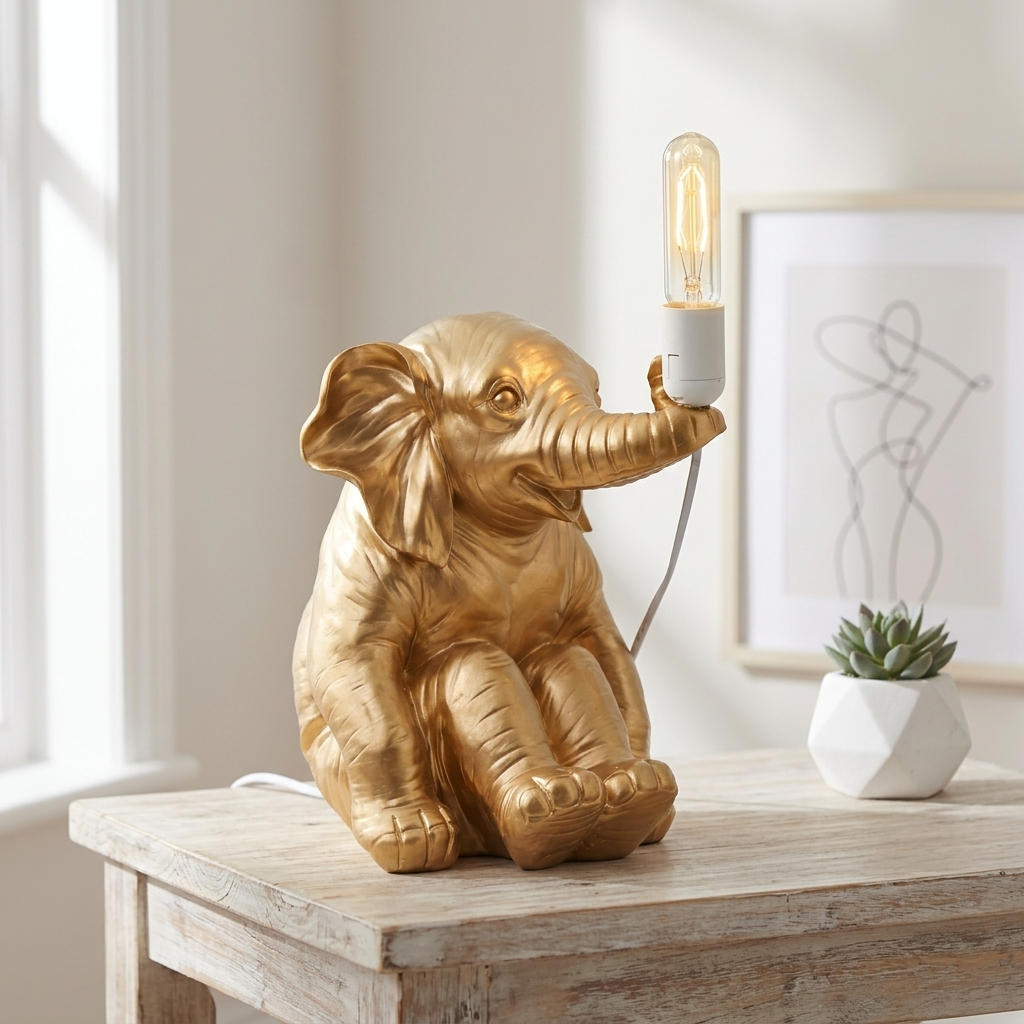 Boho Elephant Table Lamp