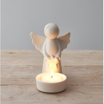 ANGEL WITH CANDLE HOLDER