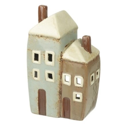 CERAMIC HOUSES CANDLE HOLDER