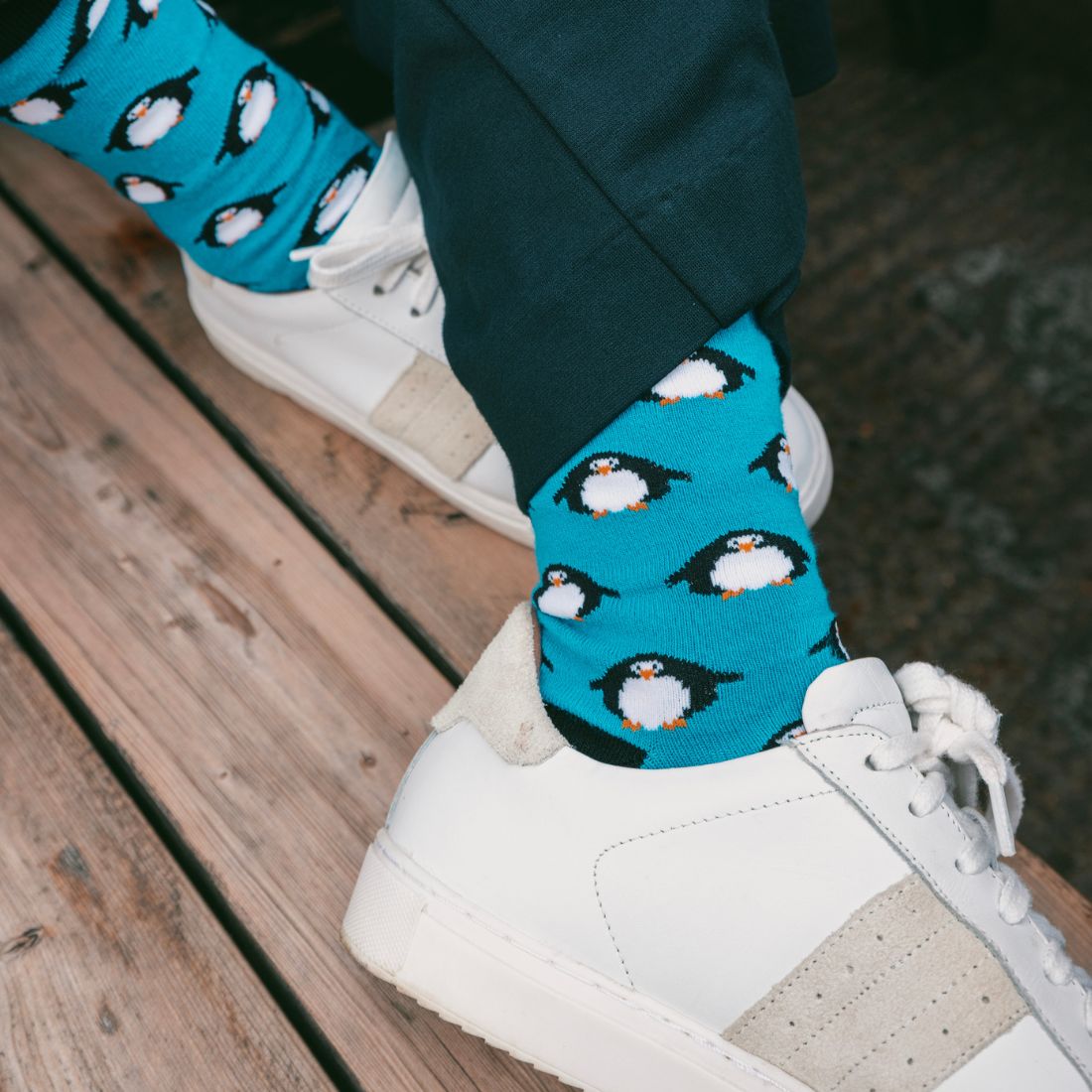 Penguin Matching Bamboo Socks (Adult & Child) by Swole Panda