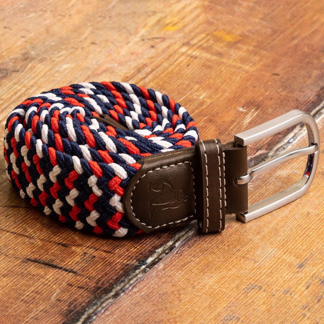 Woven Belt - Blue / Red / White Zigzag By Swole Panda