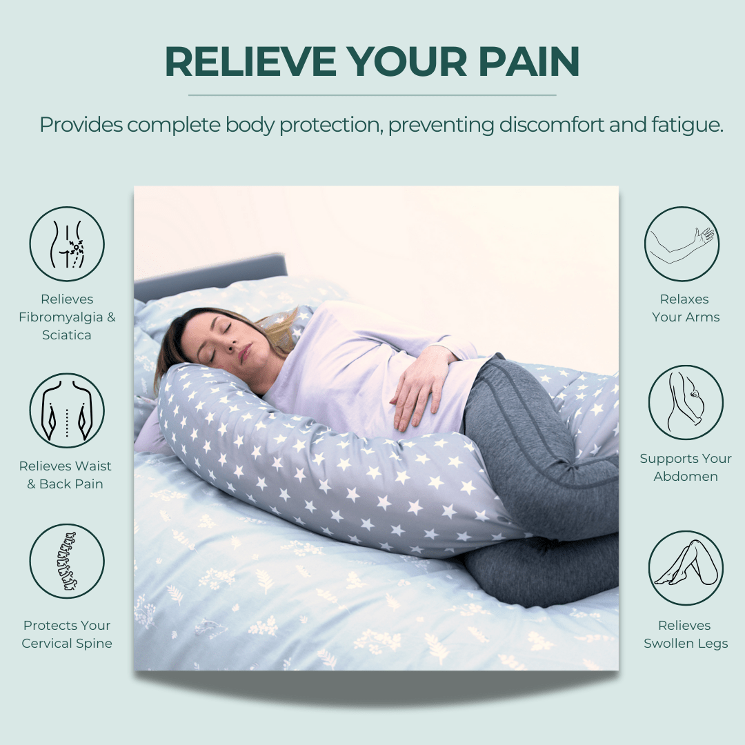 9 Ft Maternity Pillow And Case - Cream