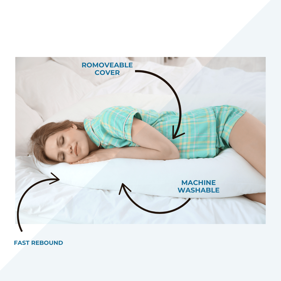 9 Ft Maternity Pillow And Case - Cream