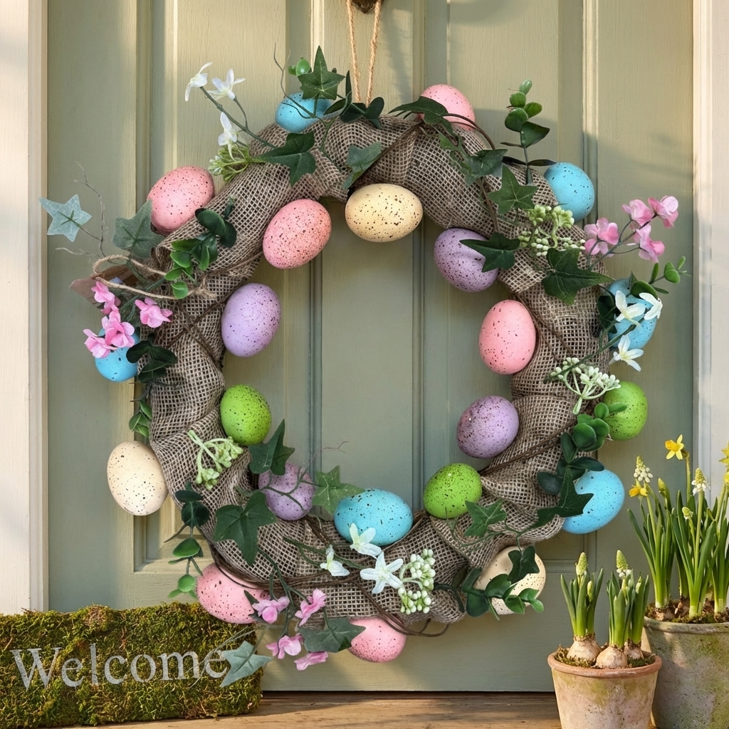 Spring Egg Wreath, 40cm