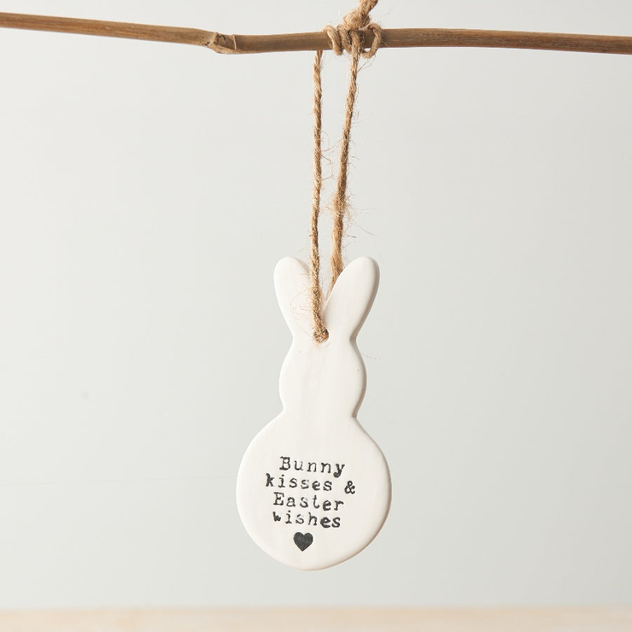 Bunny Kisses Hanging Sign, 9cm