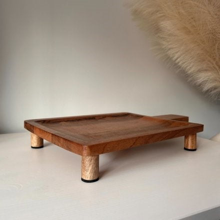 WOODEN BOARD W/FEET, 40CM