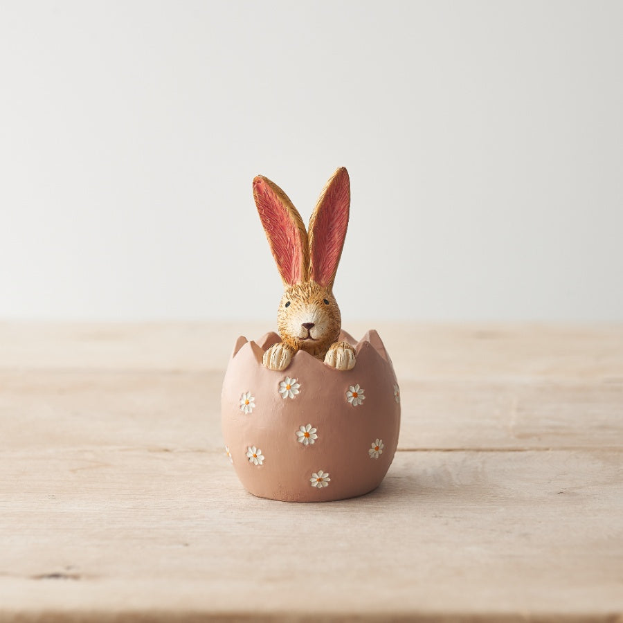 Jasper Rabbit Daisy Egg Ornament, 11cm