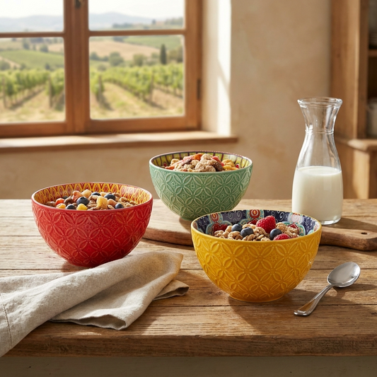 Tuscany Assorted Set of 3 Cereal Bowls 13cm