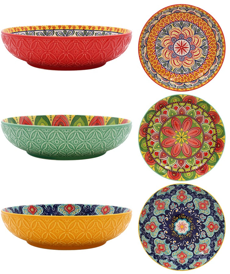 Tuscany Assorted Set of 3 Pasta Bowls 22cm