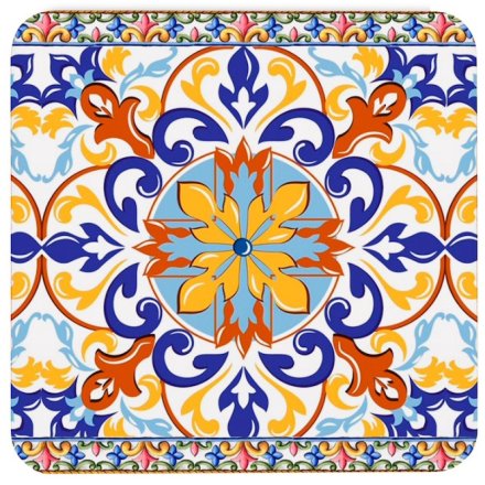 TUSCANY CERAMIC COASTER, 10CM