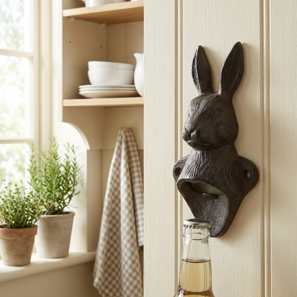 Rabbit Cast Iron Bottle Opener, 14.8cm