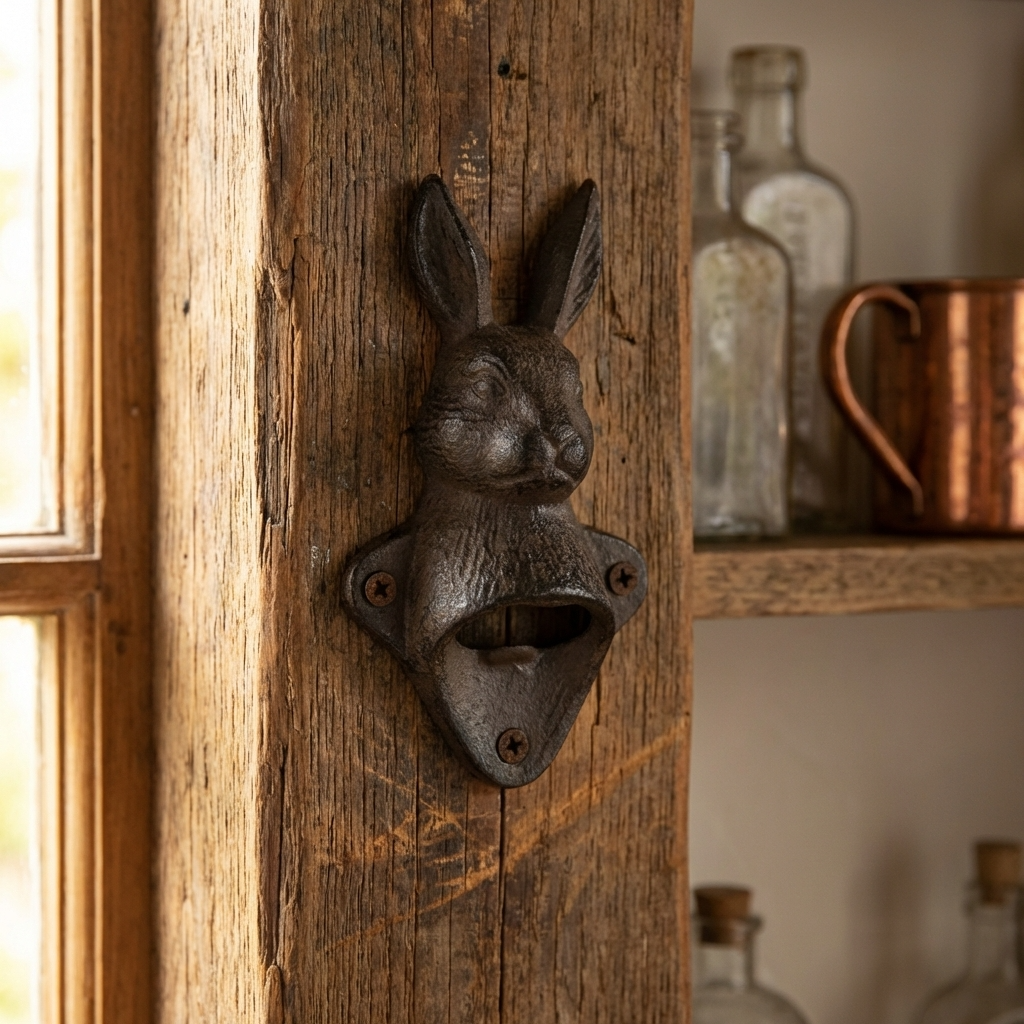 Rabbit Cast Iron Bottle Opener, 14.8cm