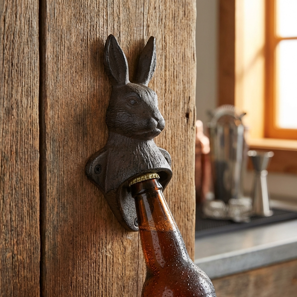 Rabbit Cast Iron Bottle Opener, 14.8cm