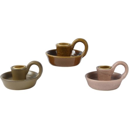 GLAZED CANDLE HOLDER