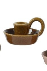GLAZED CANDLE HOLDER