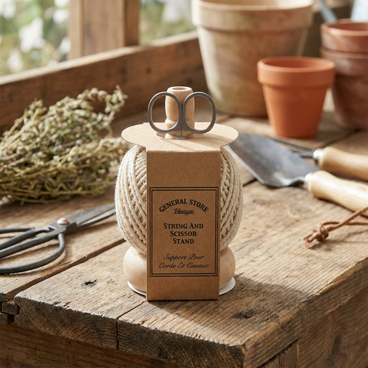 String & Scissor Stand 12cm with Twine Holder and Scissors