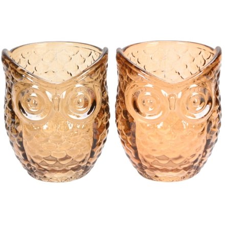 OWL DESIGN CANDLE POT HOLDER