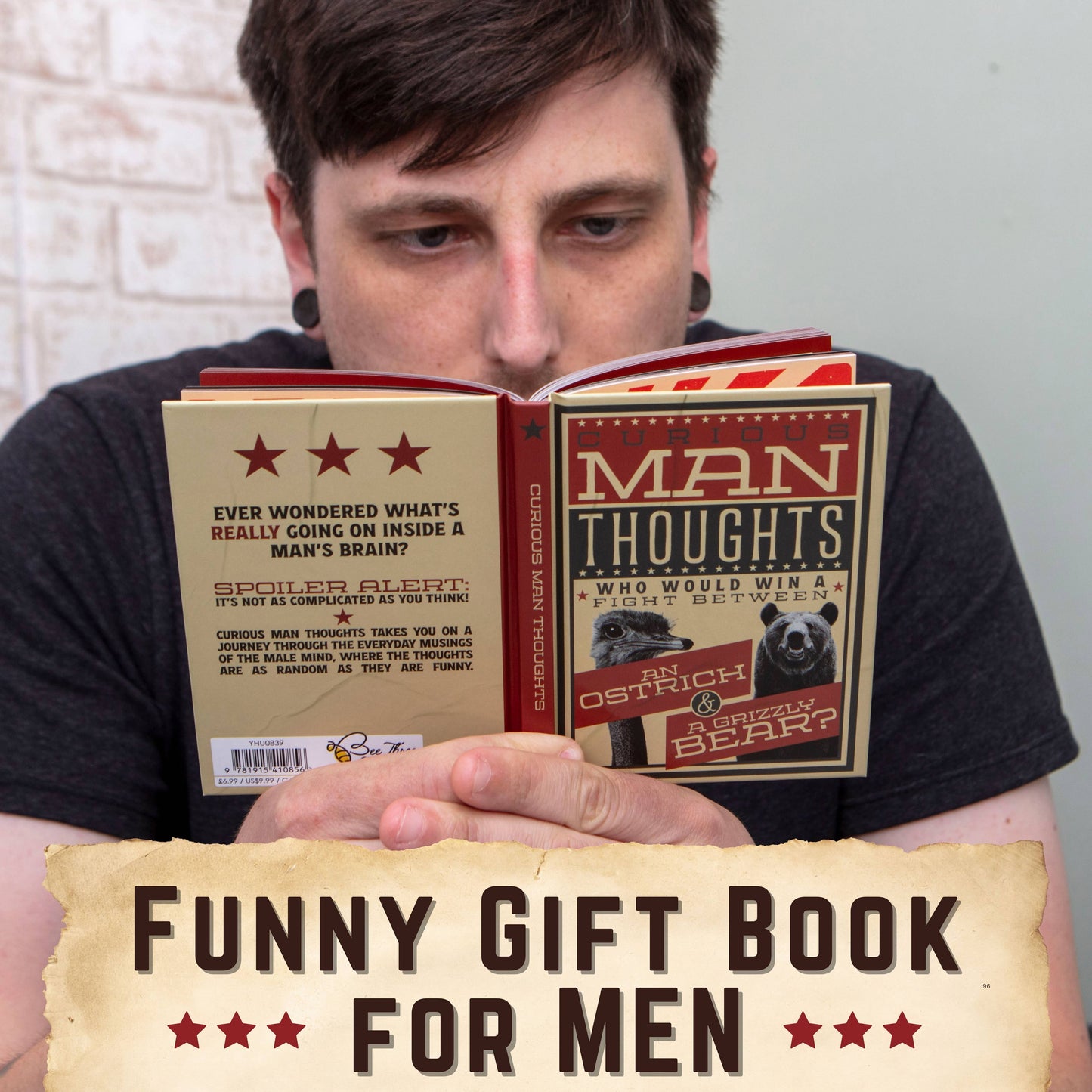 Curious Man Thoughts Funny Fact Book