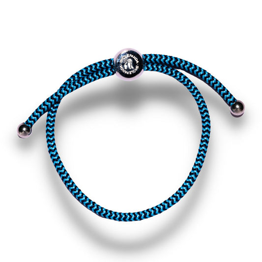 Rope Bracelet - Sky Blue Zigzag by Swole Panda