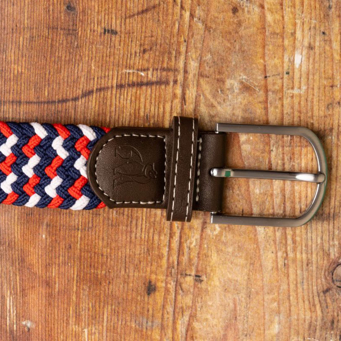 Woven Belt - Blue / Red / White Zigzag By Swole Panda