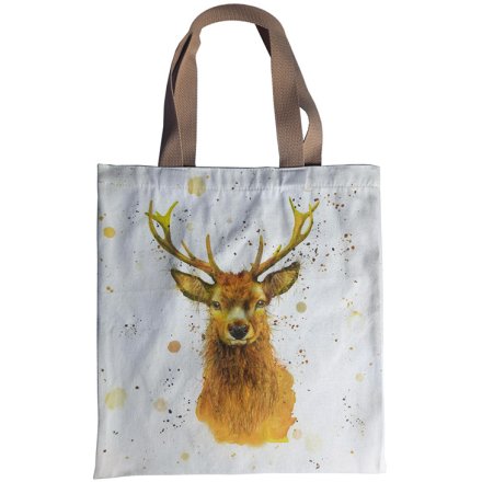 JAN PASHLEY STAG REUSABLE TOTE BAG, 39.5CM