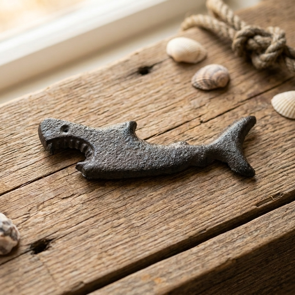 Cast Iron Shark Bottle Opener 9cm Coastal Bar Accessory