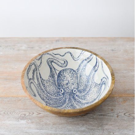 OCTOPUS ENAMEL BOWL