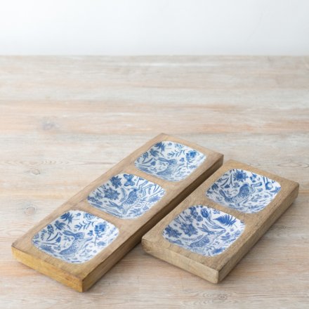 RABBIT DESIGN ENAMEL SERVING TRAY