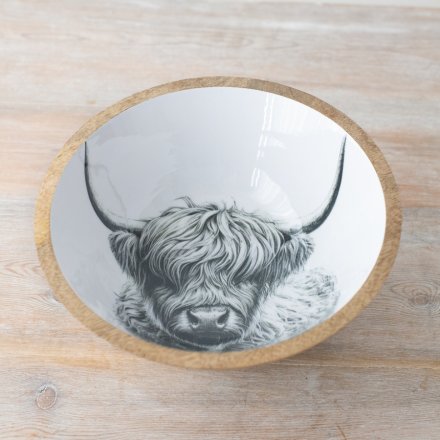 HIGHLAND COW ENAMEL BOWL