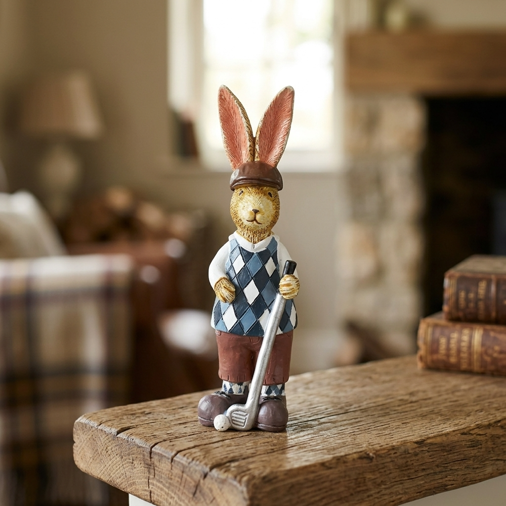Jasper Rabbit Golf Ornament 14.5cm