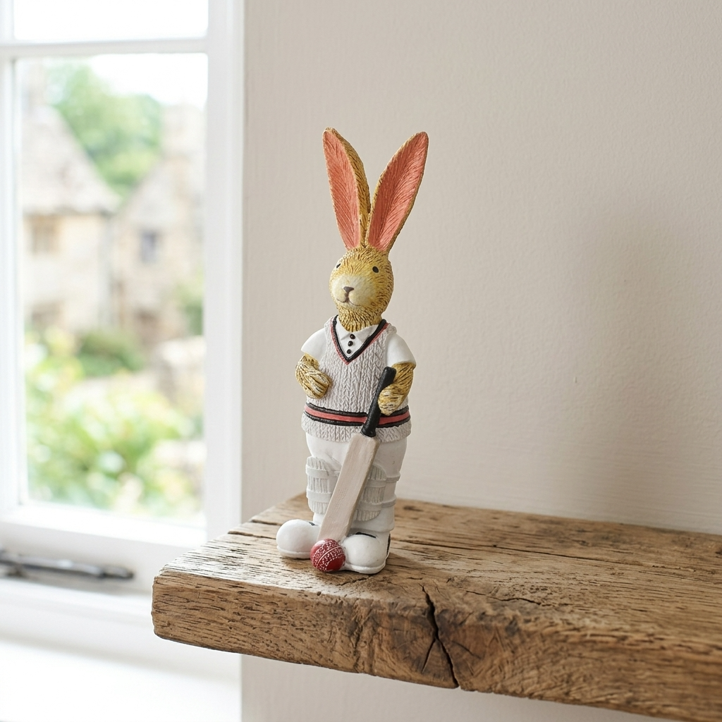 Jasper Rabbit Cricket Ornament 14cm