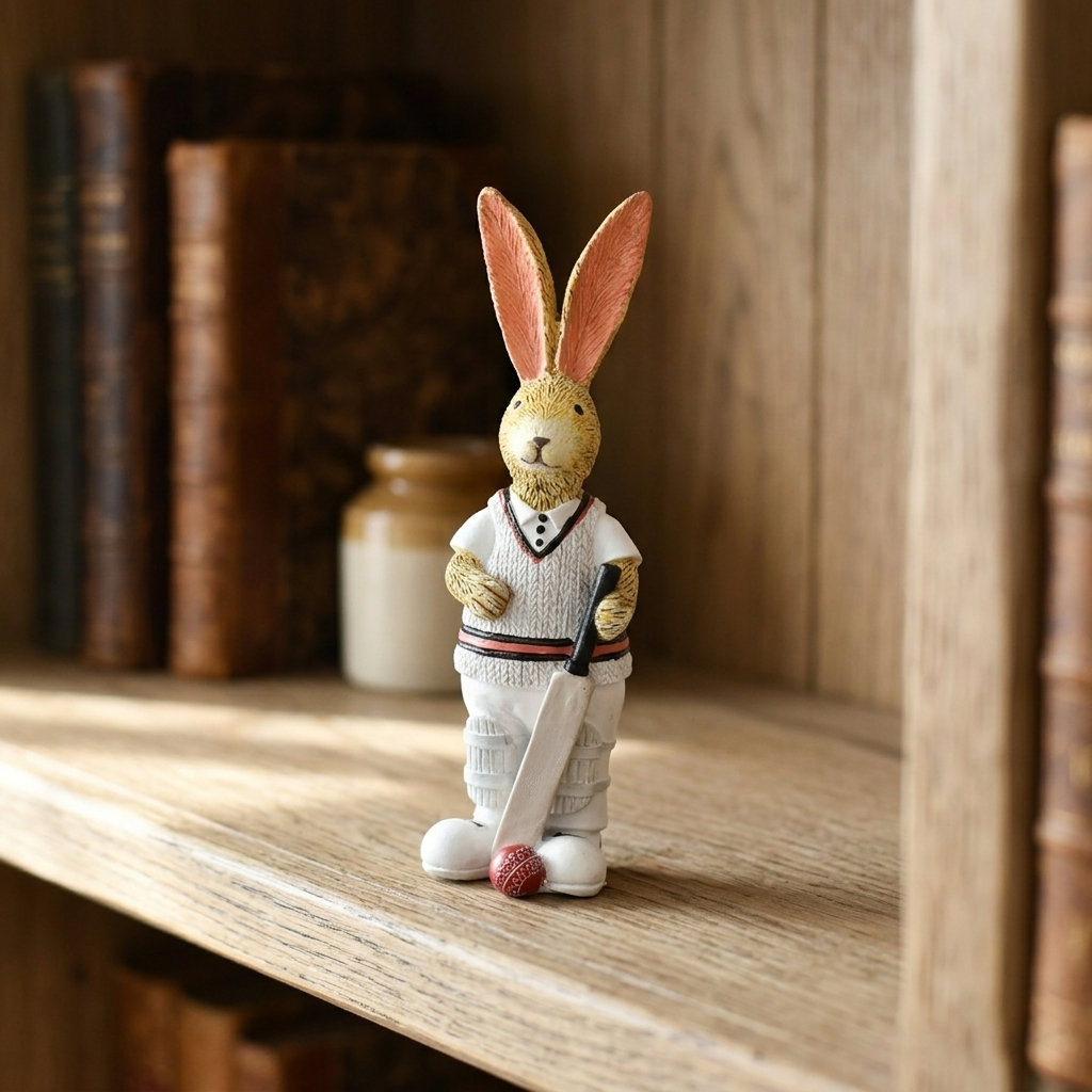 Jasper Rabbit Cricket Ornament 14cm