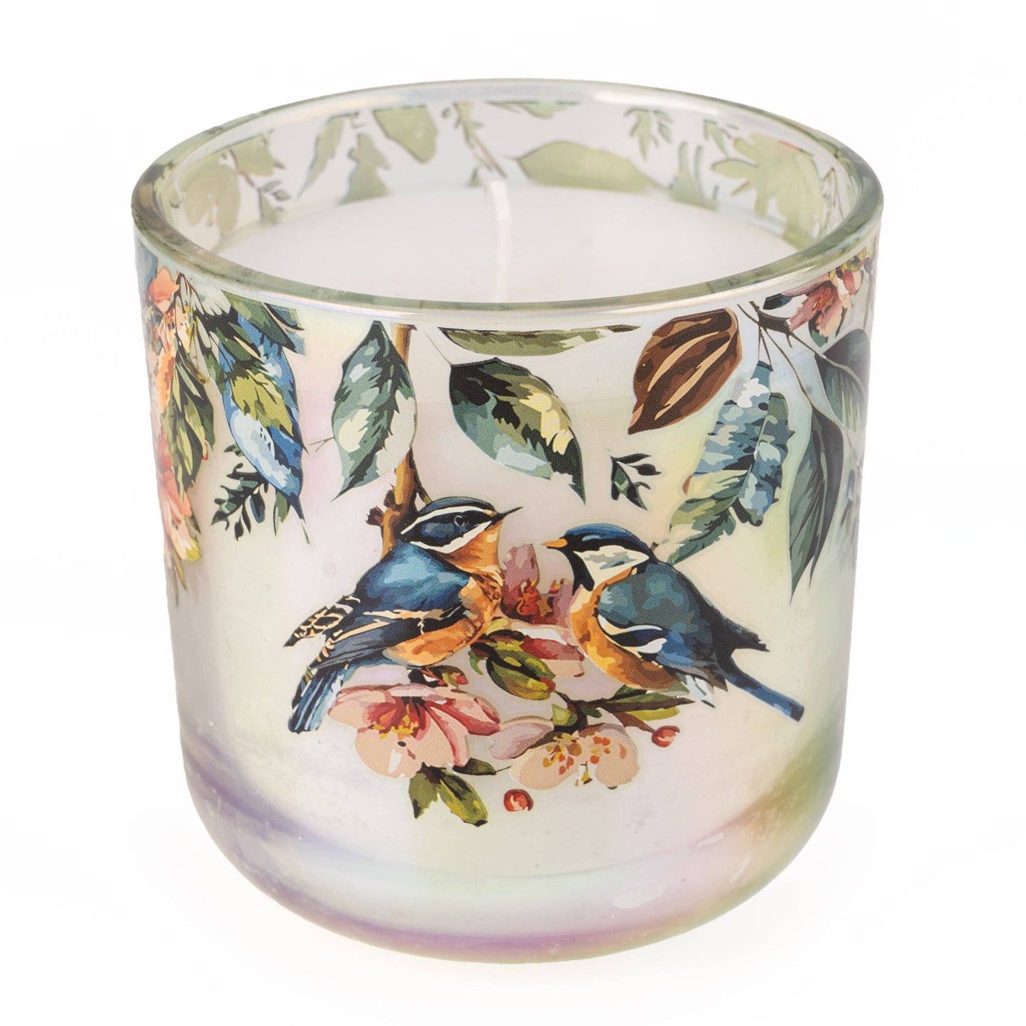 Garden Blooms Green Lustre LED Candle
