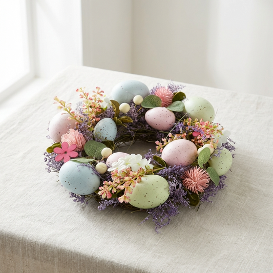 Easter Egg & Flower Wreath, 23cm