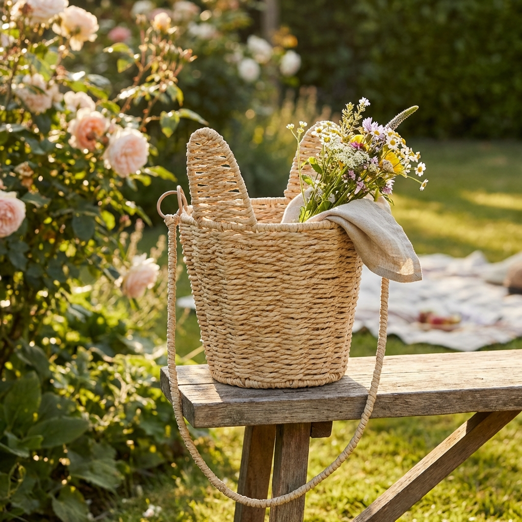 Paperrope Storage Basket Bunny Ears, 20cm