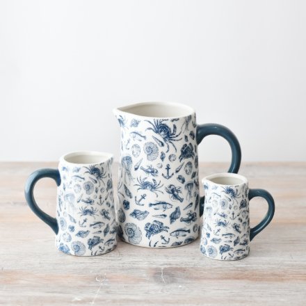 DECORATIVE COASTAL JUG