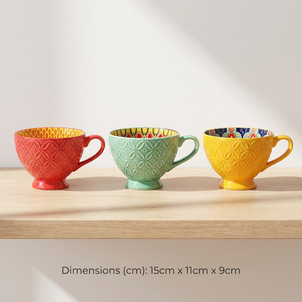 Tuscany Assorted Set of 3 Mugs 15cm
