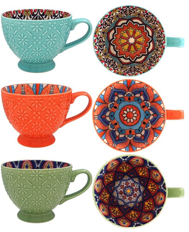 Tuscany II Assorted Set of 3 Mugs 15cm