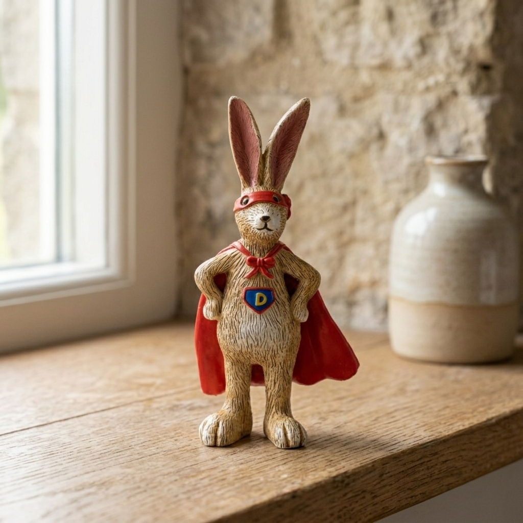 Jasper Rabbit Super Daddy Ornament 14cm