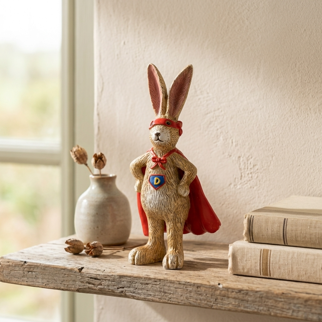 Jasper Rabbit Super Daddy Ornament 14cm