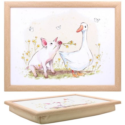 PIG & DUCK LAP TRAY, 44CM