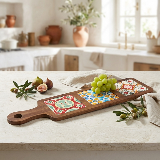 Tuscany Cheese Board – Rustic Serving Board (49cm)