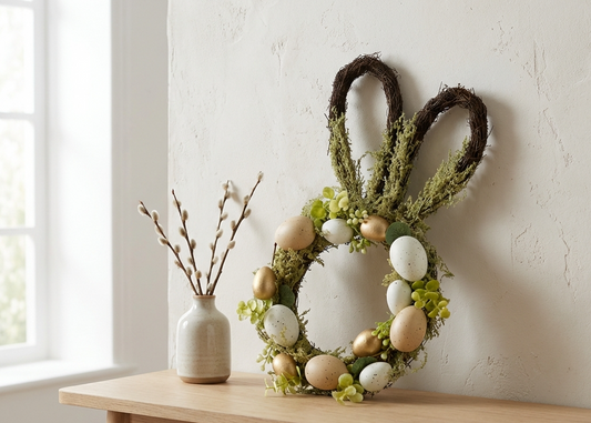 Rustic Bunny Wreath, 38cm